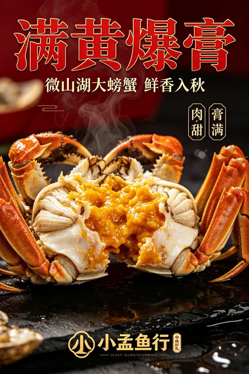 微山湖满黄大螃蟹3两母 实拍图3